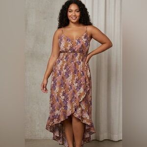 Haute Fox Floral Brown Sleeveless Dress: Eligible 3/$25